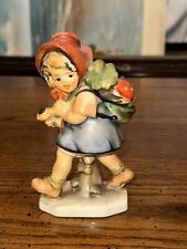 Vintage Ceramic Friedel Bavaria Figurine - Girl with Clover and Mushrooms picture