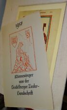1957 German Calendar (Heidelberger Liederhandschrift ?) picture