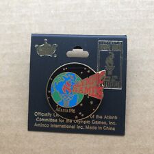 Vintage Centennial Olympics 1996 Atlanta Enamel Pin Tie Tack Earth in Space picture