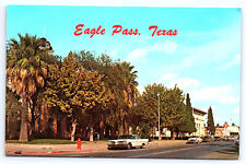 Main Street Eagle Pass Texas Postcard A613 picture