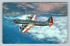 American Airlines Electra Flagship Antique Aircraft Vintage Souvenir Postcard picture