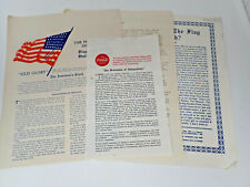 Collection of 4 Essays Reports Opinions on the USA Flag Coca-Cola DeLove Vintage picture