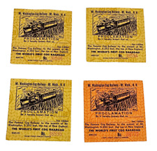 Vintage Mt. Washington, NH Cog Railway Ticket - Set of 4 Tickets - New Hampshire picture