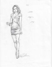 ASHLEY WITTER original comic art pinup sketch pretty woman Mary picture