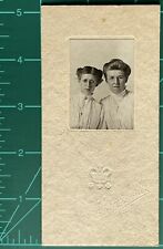Antique Board Mounted Photo Of Beautiful Young Ladies Possibly Sisters picture