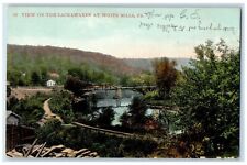 1908 View On The Lackawaxen White Mills Pennsylvania PA, Bridge Scene Postcard picture