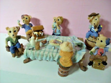 Vintage PIRATE BEARS BEER PARTY FIGURINE SET HAND PAINTED 7 PCS #Fig702 picture