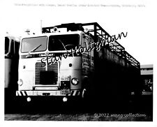 8x10 Orig Stan Holtzman b&w photo - WHITE FREIGHTLINER ALLAN ARTHUR LIVESTOCK picture