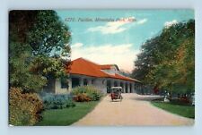 Pavillion Minnehaha Park Building Road Victorian Era Car Minnesota Postcard B7 picture