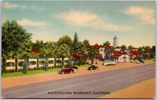 Bakersfield California CA, Inn, Way-Side, Driveway, Highway, Vintage Postcard picture