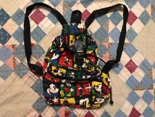 Vintage 90s Mickey Mouse Disney Mondrian Colorful Retro Backpack Unisex Large picture