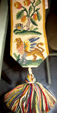 c.1880 French Chateau Demi Point Exotic Creatures Bell Pull/88 x 4 1/2ins picture
