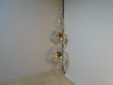 DELICATE HAND PAINTED GLASS 11.25” TREE TOPPER UNBRANDED (CB6639) picture