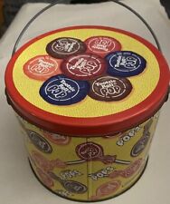 Tootsie Roll Pop Tin Can Metal Container Pail Handle Candy Vintage 1995 picture