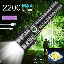 1000000LM Super Bright LED Flashlight Rechargeable USB XHP60 Powerful Torch Zoom picture