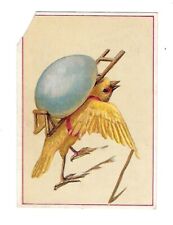 c1890 Victorian Trade Card Chrolothion Collars & Cuffs, Bird Carrying an Egg picture