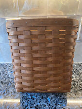 Longaberger Small Dark Brown Stain Waste Basket picture