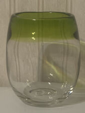 Green Banded Lowball Glass picture