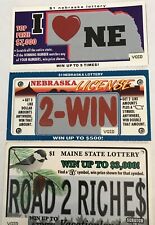 Nebraska & Maine  Theme   Instant SV Lottery Tickets,  no cash value picture