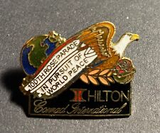 Hilton 100th Tournament of Roses Vintage Original Pinback Lapel Button 1