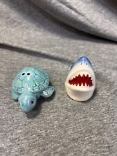 Shark and Turtle Salt and Pepper Shaker Collectors NEW Without Box picture