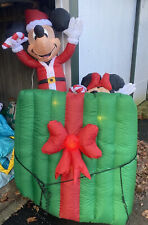 Mickey Mouse & Minnie 6’ Christmas Inflatable Animated AirBlown Gemmy Disney picture