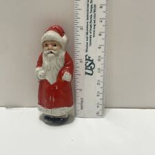 Miniature Santa Claus Figurine Porcelain Bisque 3 1/8” Japan Vintage picture
