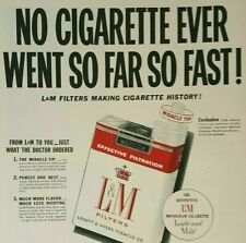 Vintage 1954 L&M Miracle Tip Cigarettes Liggett & Myers Life Magazine Ad picture
