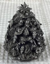 DAYSPRING Pewter Tree & Crown of thorns CHRISTMAS Ornament with Original BOX picture
