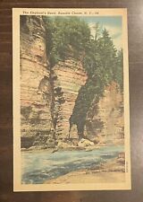 Vintage Linen Postcard Ausable Chasm NY #84 C.T. Art-Colortone picture