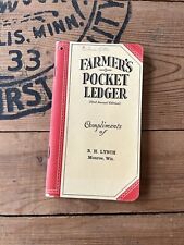 1938 Monroe, WI John Deere Farmers Pocket Ledger B.H. Lynch Dealership picture