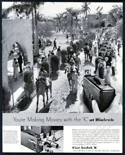 1934 Hialeah horse race track photo Cine Kodak K movie camera vintage print ad picture