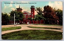 Postcard Valparaiso IN Indiana University Old College Building Porter County picture