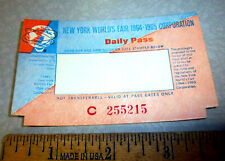 vintage New York Worlds Fair 1964 1965 Daily Pass Ticket, new and unused  picture