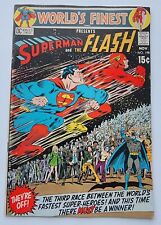 World's Finest Comics 198 VG/FN 3rd Superman vs Flash Race 1970 Mid Grade Bronze picture