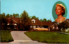 Vintage 1960s Home & Photo Dina Shore Beverly Hills California CA Postcard picture