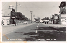 Business St. With Market, Club, Vintage Cars-1966 Real Photo PC- Butte City, CA picture
