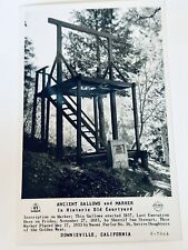DOWNIEVILLE CA~1930's ANCIENT GALLOWS and MARKER in Courtyard~ FRASHERS RPPC picture