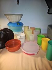Tupperware Vintage Lot 23 Items: Containers, Cups , Lids & More picture