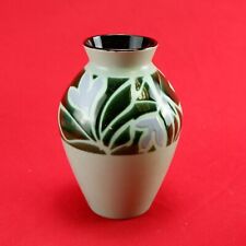 Vintage Green Floral Vine Design Ceramic Vase picture