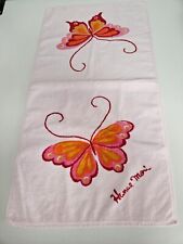 **SWEET** RETRO *PINK* Vintage Hanae Mori MARTEX Butterfly Hand Towel 1970s picture