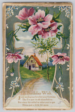Postcard Birthday Greetings  Embossed Rockton IL picture