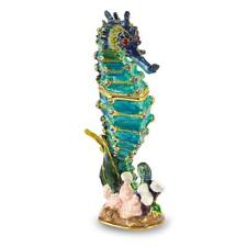 Jere Luxury Giftware, Bejeweled SIMON Seahorse Trinket Box with Matching Pendant picture