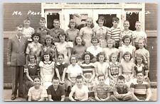 Cherry IL~Mr Provine's Class of 5th or 6th Graders~Tough Guys in Front~1952 RPPC picture