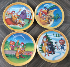 Vintage 1977 Ronald McDonald’s Four Seasons Plastic  10'' Plates - Set of 4 picture