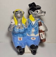 VTG 1981 Lone Star Beer Two Step Dancing Armadillo Couple Chalkware Sculpture  picture