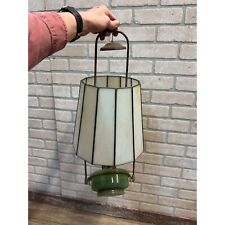 RARE Antique Leaded Slag Glass Shade for Aladdin Hanging Oil Lamp picture