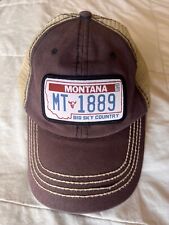 1976 Montana State License Plate Baseball Hat Cap Big Sky Country picture