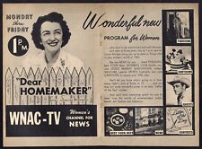 1955 DOUBLE PAGE WNAC BOSTON TV AD ~ LOUISE MORGAN hosts DEAR HOMEMAKER picture