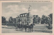 MR ALE Postcard Williamsburg, Virginia Capitol Building Colonial Coach 5311.4 picture
